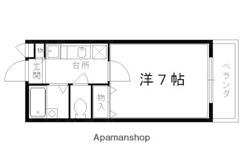レザンス高縄(1K/2階)の間取り写真