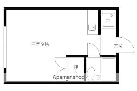 ヴィラMAIN(ワンルーム/2階)の間取り写真