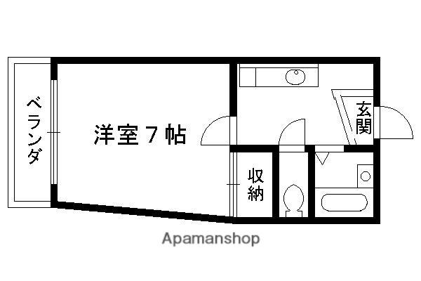 紫竹大門町マンション(1K/1階)の間取り写真