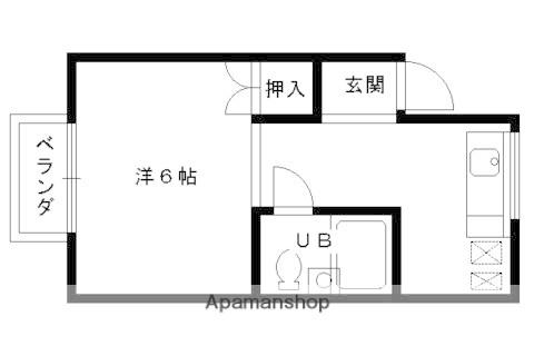 ハイツ山喜(1K/2階)の間取り写真