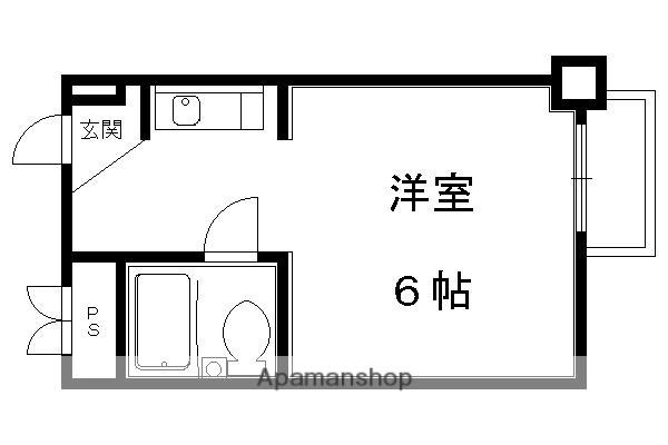 コーポタクミ(1K/5階)の間取り写真