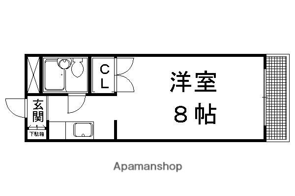 マンションシャローム(1K/2階)の間取り写真