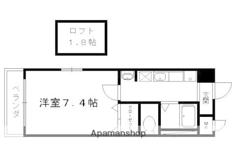 メゾンリーヴ(1K/2階)の間取り写真