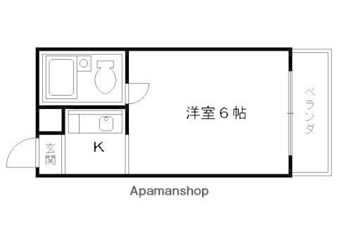 マンション栄光(1K/2階)の間取り写真
