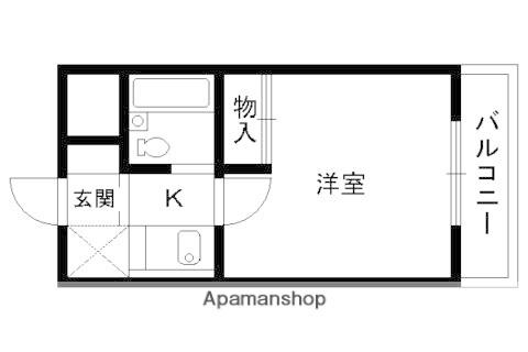エステート朱雀(1K/4階)の間取り写真