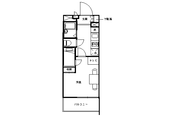 レオパレス壬生ミヤビ(1K/2階)の間取り写真