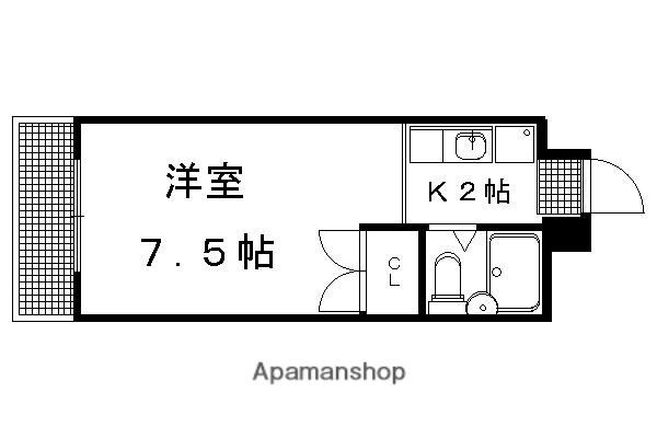 メゾン・ラ・ココネ(1K/1階)の間取り写真