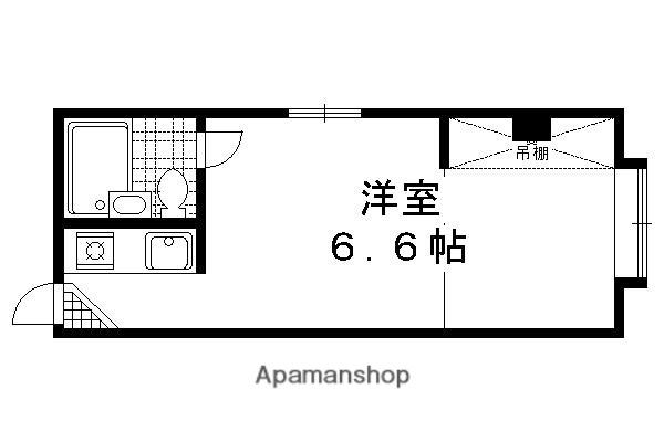 叡山電鉄 修学院駅 徒歩20分 3階建 築45年(ワンルーム/3階)の間取り写真