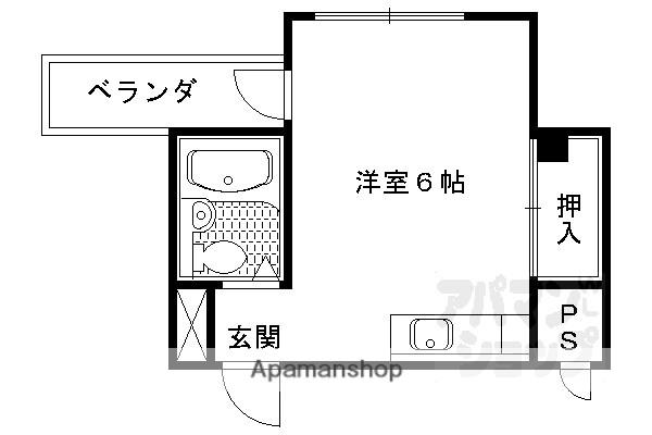 岩倉中大鷺町マンション(ワンルーム/3階)の間取り写真