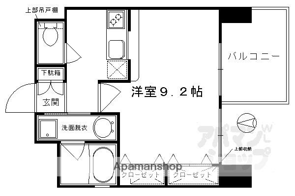 ベラジオ烏丸御池II(1K/4階)の間取り写真