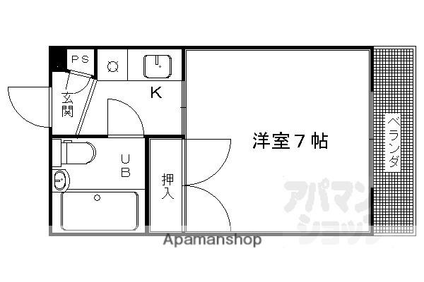バルーンクラブI.II(1K/2階)の間取り写真