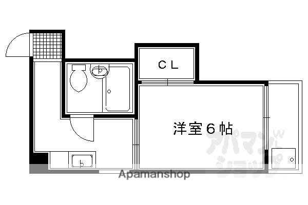 コーポ智恵光院(1K/4階)の間取り写真