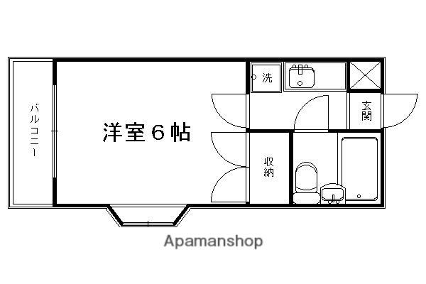 グリーンハウス(1K/3階)の間取り写真