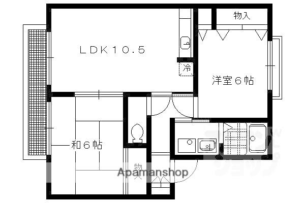 コンフォレスト(2LDK/2階)の間取り写真