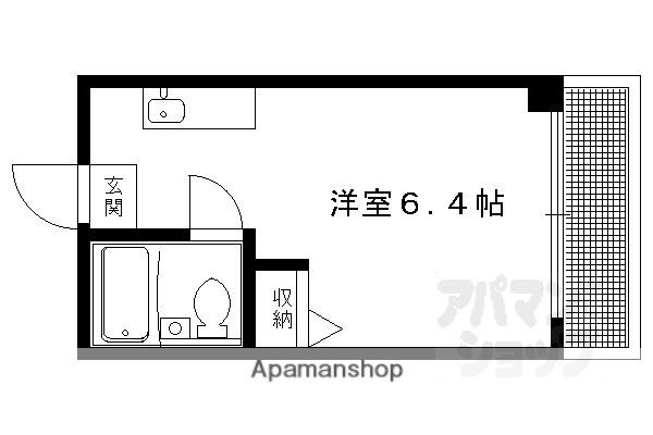 杉山ビル(1K/3階)の間取り写真