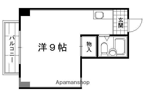 コーポ高倉(ワンルーム/2階)の間取り写真