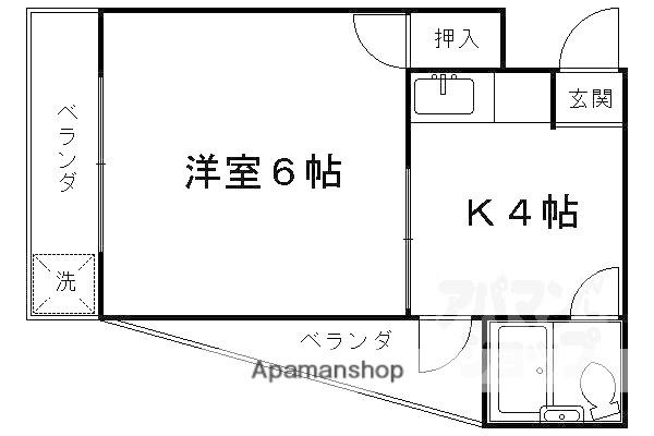 葵ハイツ(1K/2階)の間取り写真