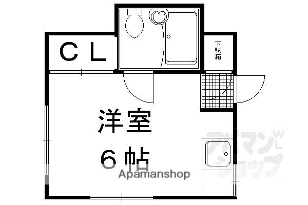 藤川ハイツ(ワンルーム/2階)の間取り写真