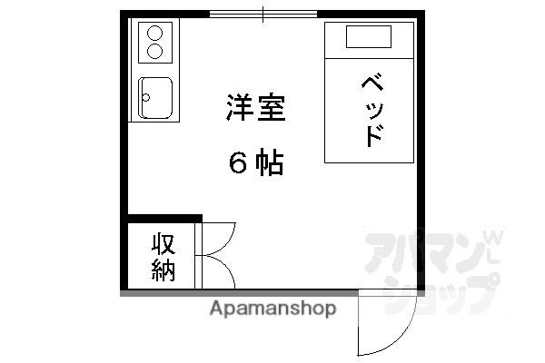 聴雪荘(ワンルーム/1階)の間取り写真