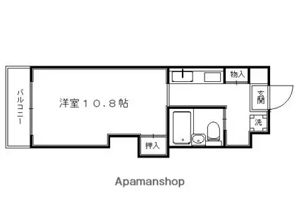 上賀茂葵之森町マンション(1K/4階)の間取り写真
