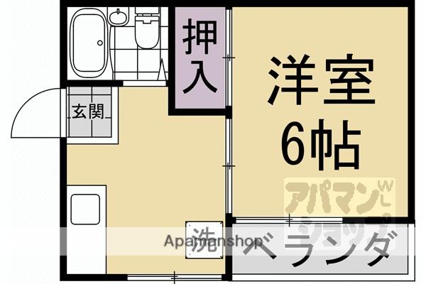 第2マインたなべ(1K/3階)の間取り写真