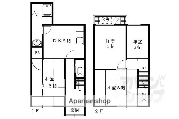 上賀茂西後藤町32ー4(4DK)の間取り写真