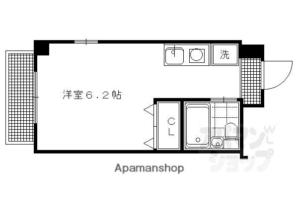 アブレスト岩倉(1K/2階)の間取り写真