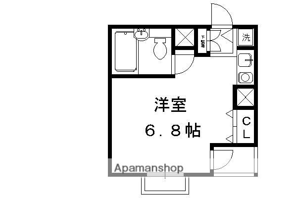 DETOM-1北山レディース(1K/3階)の間取り写真