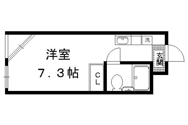キャニオンテラスIII(ワンルーム/3階)の間取り写真