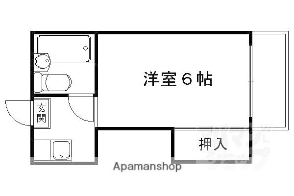 ベルメゾン・ルリ(1K/2階)の間取り写真