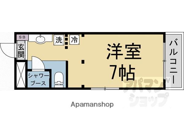 BESPOKE APARTMENTS KYOTO TAISH(1K/2階)の間取り写真