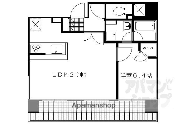 エステムプラザ京都四条烏丸(1LDK/3階)の間取り写真