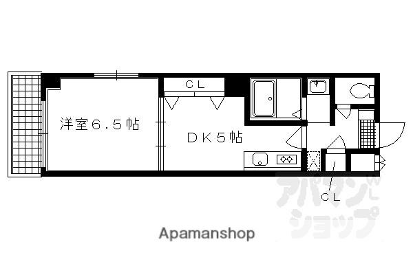 グランドパルティールIII(1DK/4階)の間取り写真