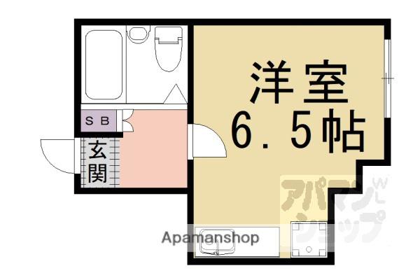 ルピエ四条(ワンルーム/2階)の間取り写真