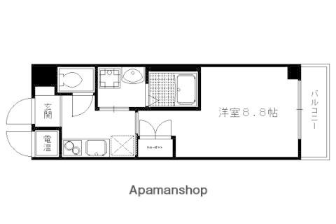 ECO・VILLAGE上賀茂(1K/2階)の間取り写真