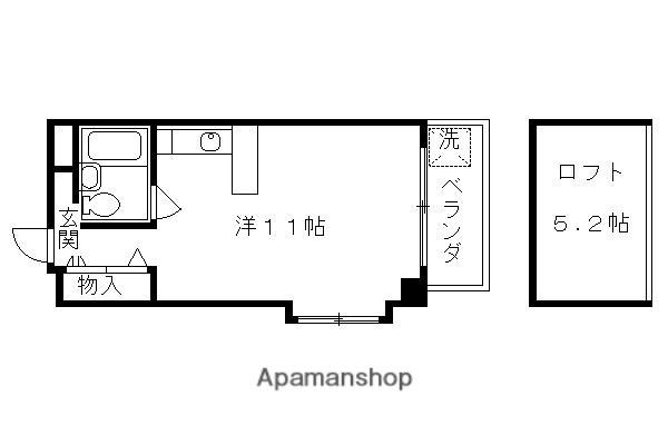 カサ・ロマ(ワンルーム/3階)の間取り写真