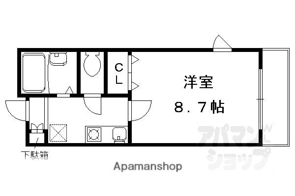 カレラ・デ・ノルテ(1K/3階)の間取り写真