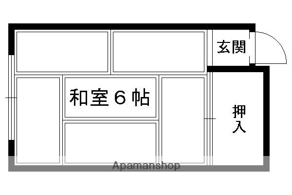 吉田ハイツ(ワンルーム/4階)の間取り写真