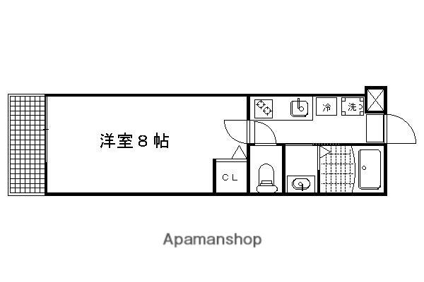 アークリード堀川寺之内(1K/4階)の間取り写真