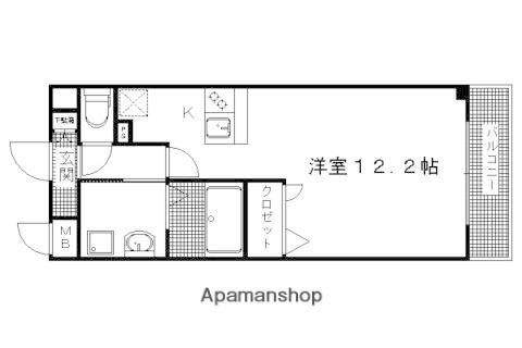 エスリード西小路御池(ワンルーム/4階)の間取り写真