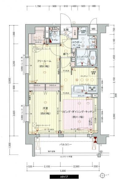 プレサンス京大前(1LDK/3階)の間取り写真