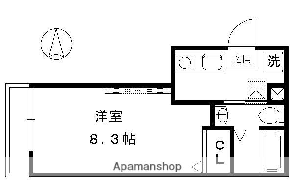 ネクストライフ紫野(1K/1階)の間取り写真
