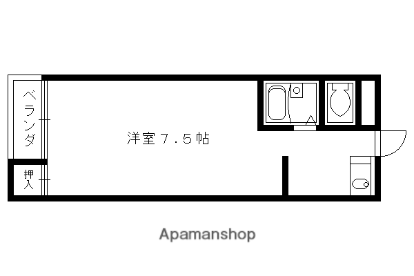 ハイツコスモスエイトII(1K/1階)の間取り写真