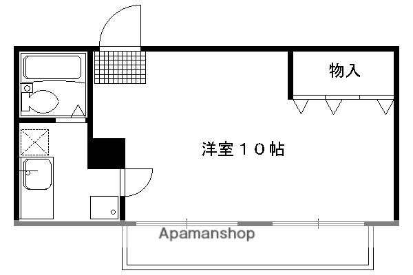 コンパートメント小太郎(1K/2階)の間取り写真