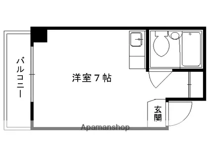 岡崎ミントビル(ワンルーム/2階)の間取り写真