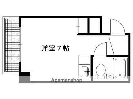 岡崎ミントビル(ワンルーム/3階)の間取り写真