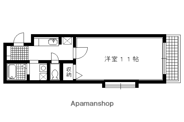 メゾン・レイシー(1K/1階)の間取り写真