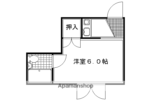 アクエルド東大路(1K/3階)の間取り写真