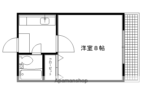 ハイツナカジマ(1K/1階)の間取り写真