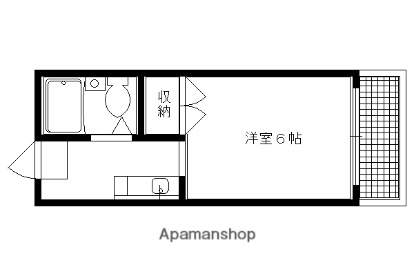 コーポイケオ(1K/3階)の間取り写真